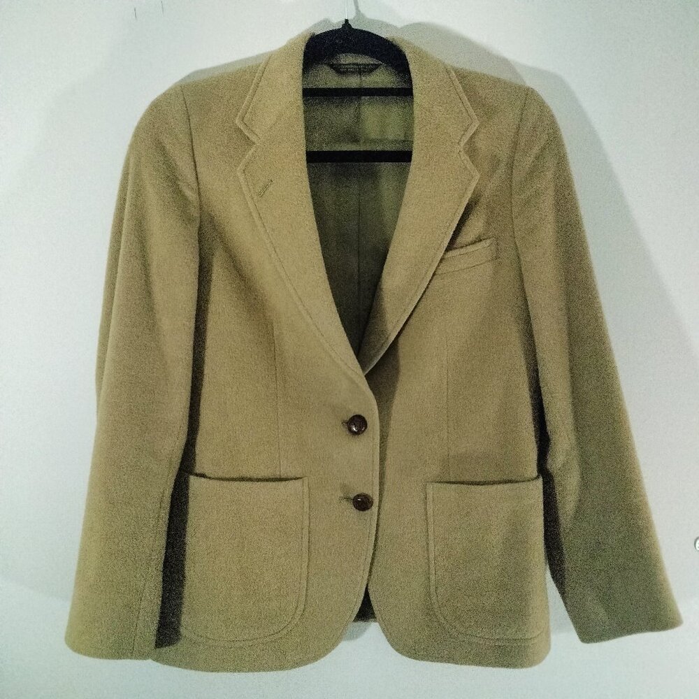 Vintage Haspel Wool & Cashmere Blend Blazer: Camel‎